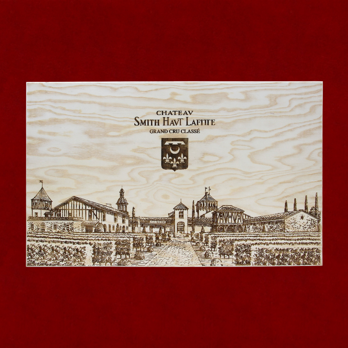 Château Smith Haut Lafitte - Caisse Bois Prestige Gravée – 6 Millésimes à Plat
